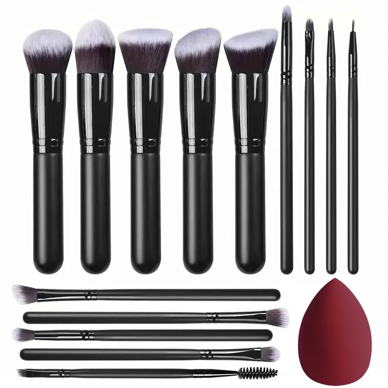 NEUES 14-teiliges Make-up-Pinsel-Set, weich, flauschig, für Foundation, Rouge, Puder, Lidschatten, zum Verblenden, für Damen, Kosmetik, Schönheitswerkzeug, Weihnachtsgeschenk