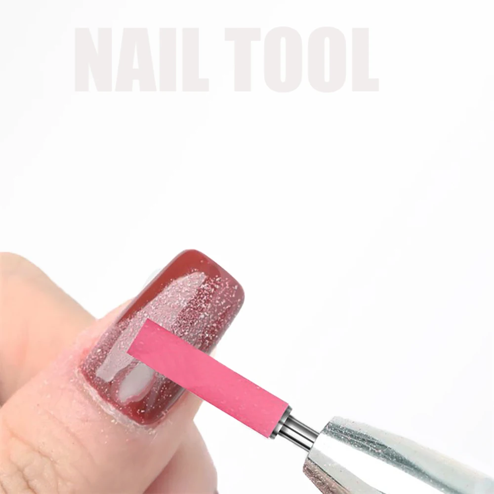 Pink 3mm Mini Nail Sanding Bands Set and Bits Polishing Accessories for Electric Drill