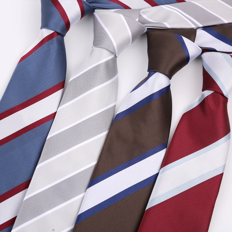 Mode 8CM Herren Krawatte Krawatte Streifen Krawatten Für Mann Jacquard Woven Ascot Für Mans Business Hochzeit Party Zubehör