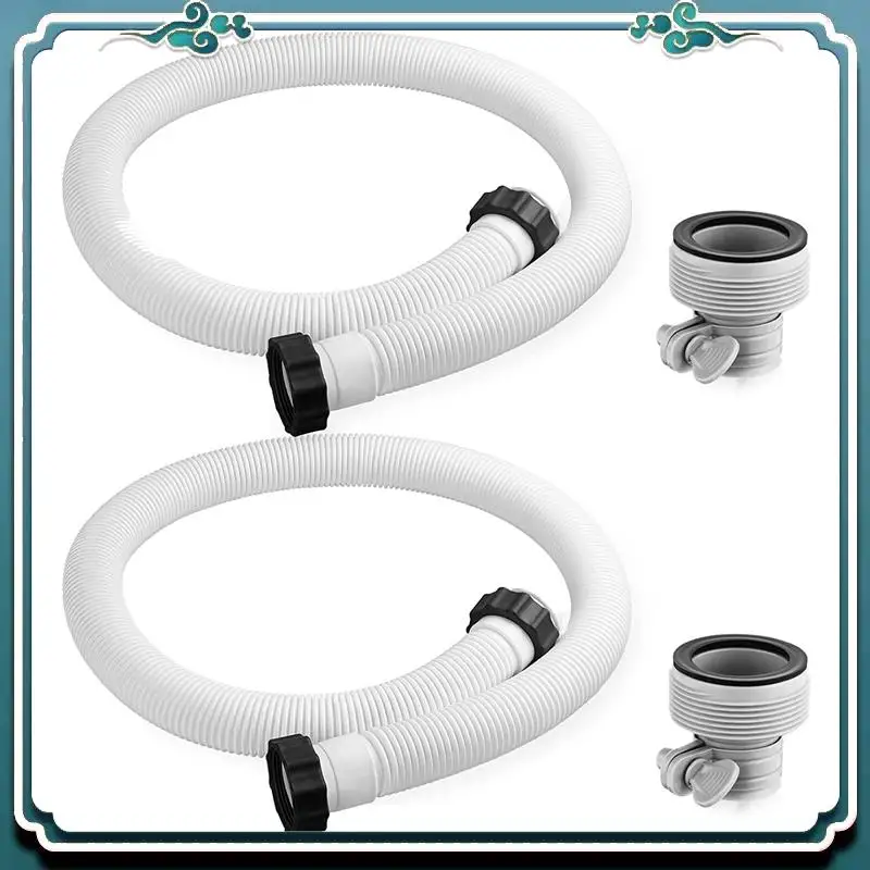 

A65G-2 шт. 1,5 дюйма, 59 дюймов, сменные шланги для надземного бассейна с 2 адаптерами для шлангов для систем соленой воды в бассейне