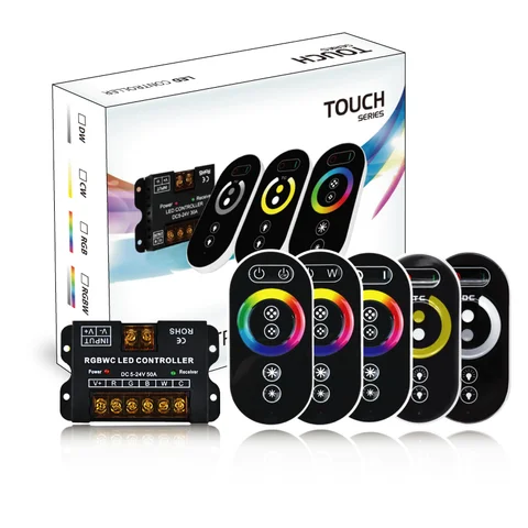 Small Iron Shell Controller Touch Remote Control Indicator Dc5-24V 30A 6Key Single Light Cct Rgb Smd Cob Strip Dimmer Controller