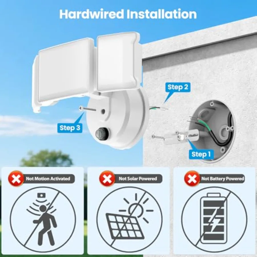 80W Flood Lights Dusk to Dawn Outdoor Lighting, IP65 Waterproof LED Security Light with Photocell, 8000LM Dusk Dawn Outside Lig