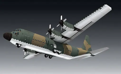 L-100-30 Hercules Transporter 3D Paper Model Handmade Drawings Military Paper Art Toy