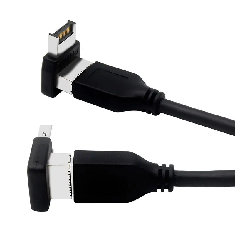 New USB 3.1 Type-E 90 Degree Adapter Front Type-C Header Connector Expansion Cable Adapter Connector For PC Motherboard Plug