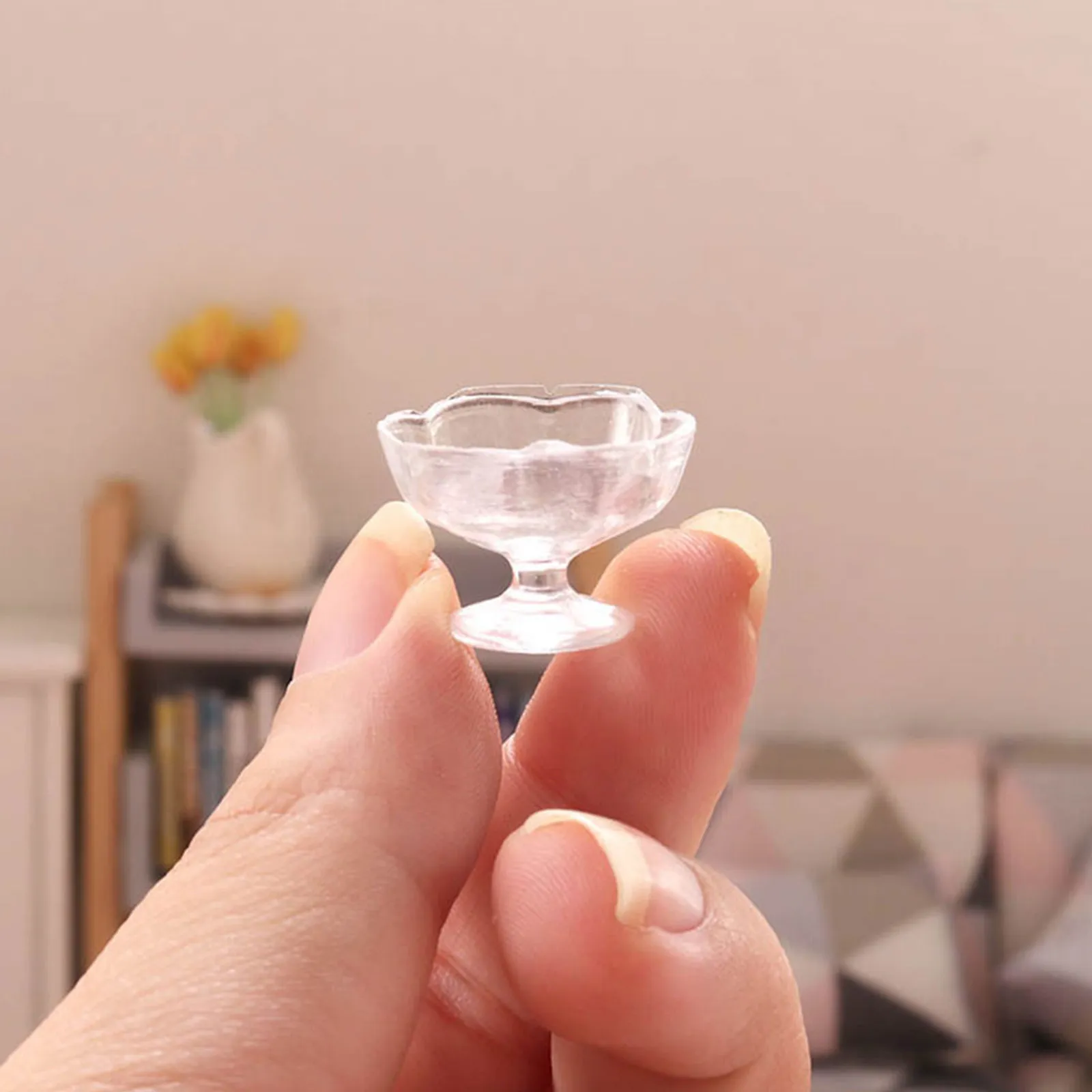 24Pcs Miniature Cups Mini Ice Cream Cup Collection Colorful Miniature Coffee Tea Cup Mini House Ornament Tiny Cups Model