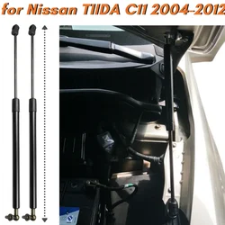 Qty(2) Carbon Fiber Hood Struts for Nissan TIIDA C11 1st Sedan 2004-2012 Front Bonnet Lift Supports Shock Absorber Gas Springs