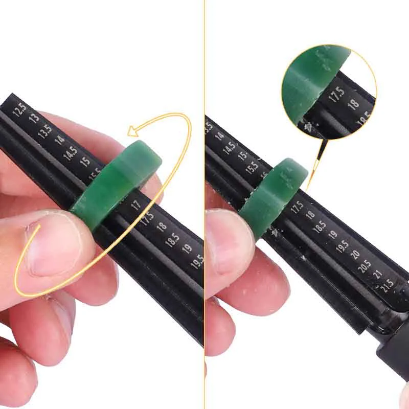 1Piece Black Wax Ring Sizer Mandrel Inner Wax Tube Cutter Enlarge Holes Of Carving Ring Molds Wax Pip Knife Jewelry Casting Tool