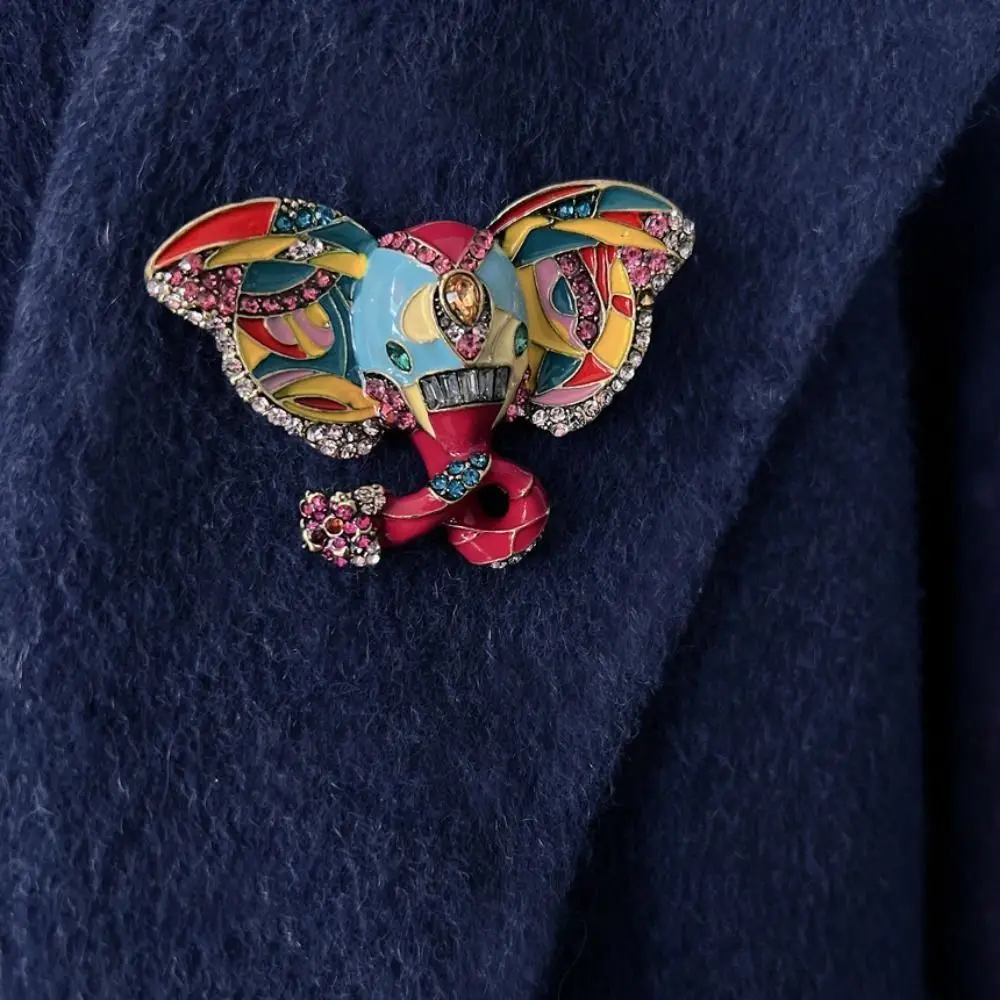 مبالغ فيها القط المينا بروش مجوهرات اكسسوارات الكورية نمط بالتنقيط النفط بروش حجر الراين حقيبة شارة خمر طوق دبوس يوميا