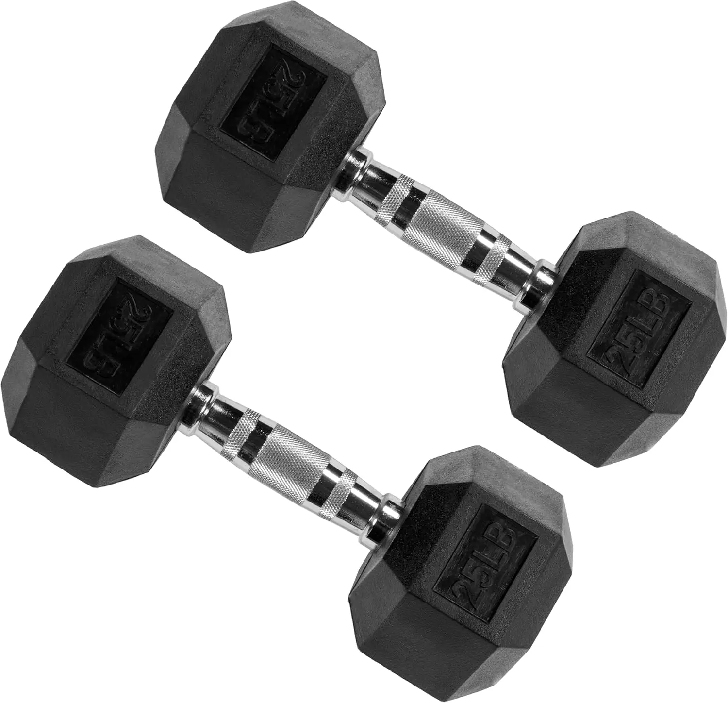 

Rubber Coated Hex Dumbbells Set for Home Gym, 5-50 lbs, Pair