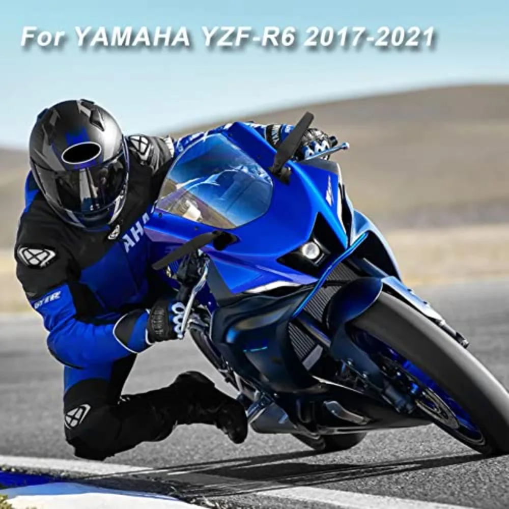 Motorcycle Rear View Mirror Wind Wing Adjustable Swivel Side Mirror Winglet for Yamaha R6 2017-2021 YZF-R6
