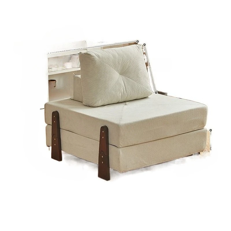 

Lazy sofa reclining and sleeping folding sofa bed tatami tofu block single recliner lunch break bed