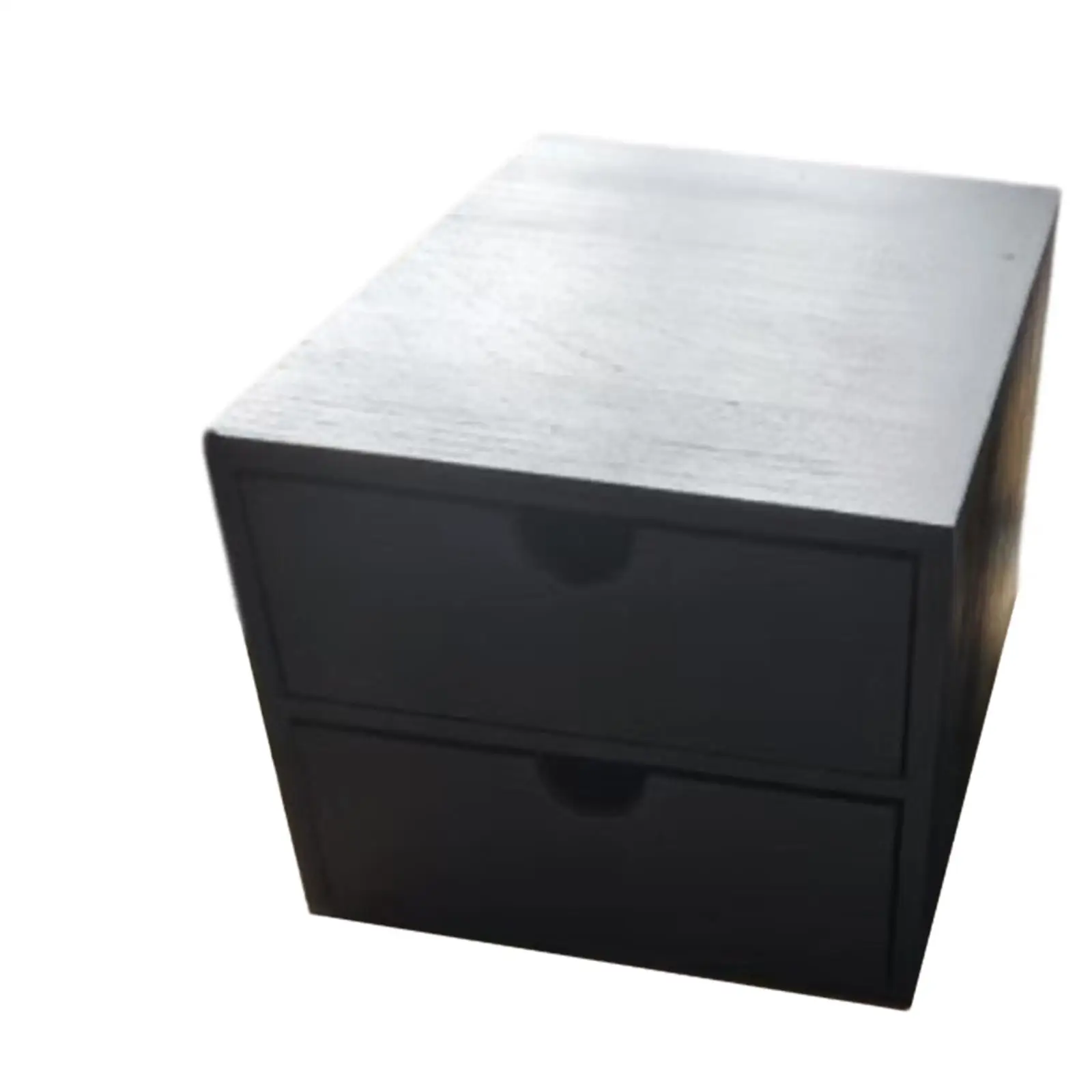 

Coffee Station Organizer Black Wood Coffee Pod Storage Double Drawer for Office Tea Bag Holder