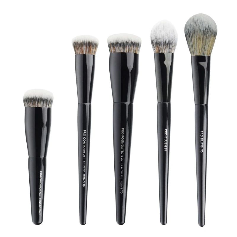 New Black Pro Foundation Blush Contour Makeup Brushes (70 70.5 78 96 99) Synthetic Beauty Cosmetics Brush Tools