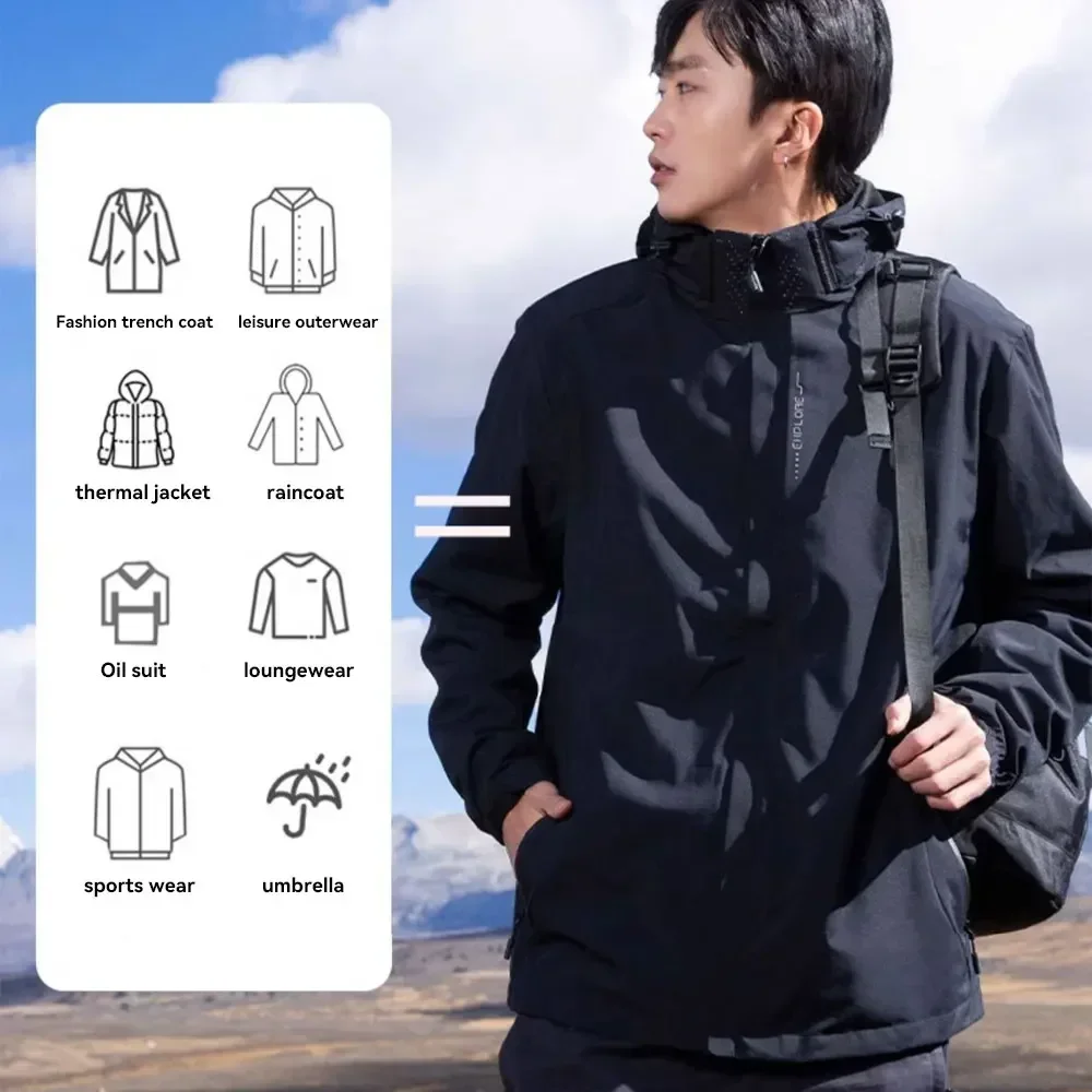 Veste coupe-vent mince à col en V pour l'extérieur, poignées amovibles, design unisexe, décontracté, escalade, trempé, printemps, automne, mode couple, modèle vent