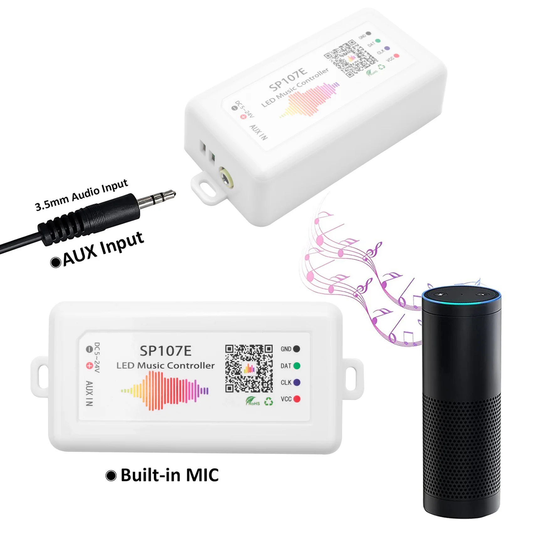 

A92Z WIFI RGB SP107E Pixel IC SPI Music Bluetooth Controller For WS2812 SK6812 SK9822 RGBW APA102 LPD8806 Strip DC5-24V