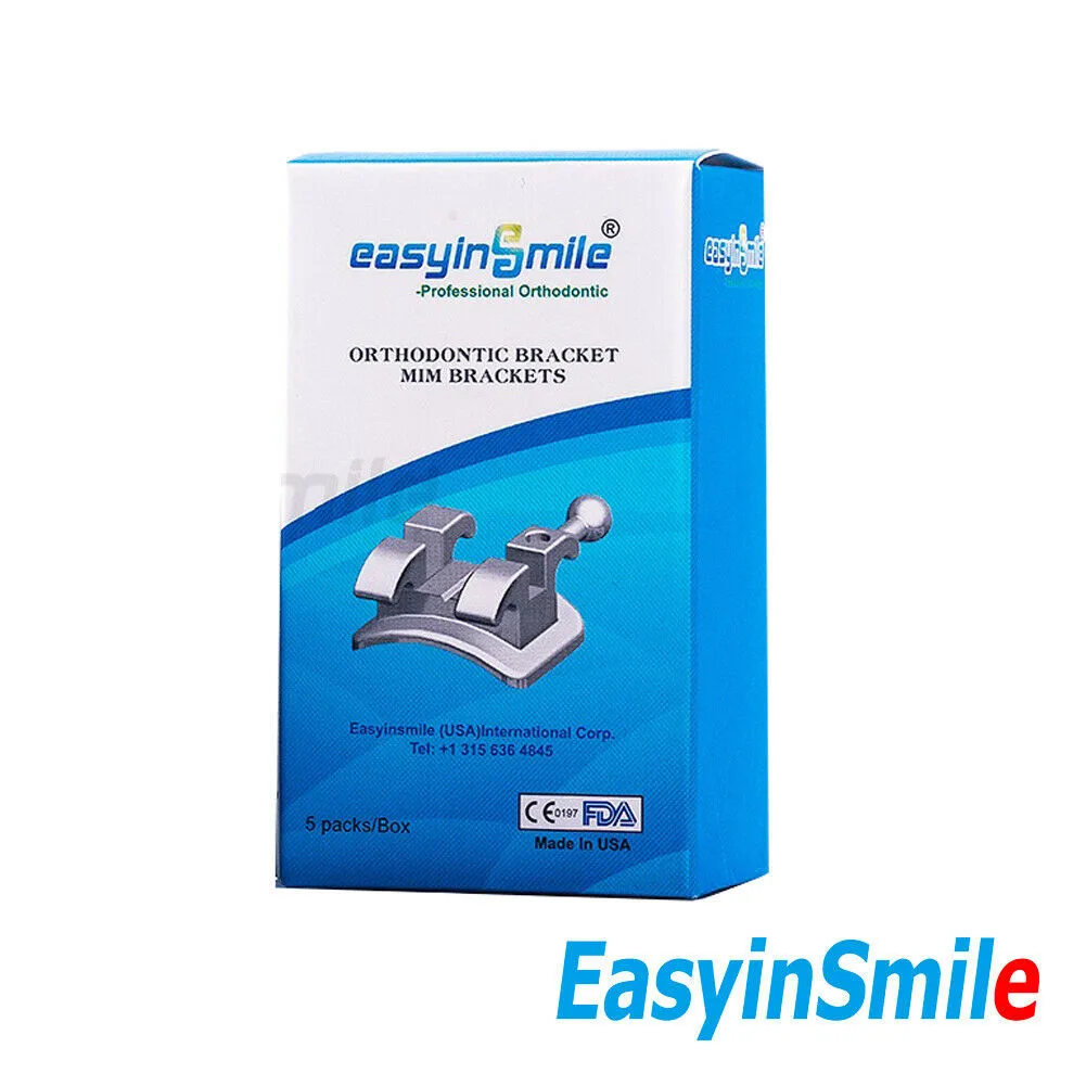 5 zestawów wysokiej jakości materiału dentystycznego EASYINSMILE do wspornik metalowy Mini orto szelki Roth / MBT 345 022 wysokiej jakości