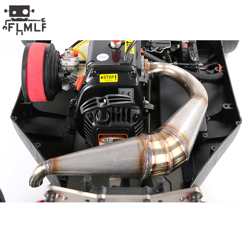 Rc Car Performance Tuned Pipe Exhausted Pipe / Size 320x180x60mm Fit 1/5 Losi 5ive-t Rofun Rovan LT KM X2 23cc~45cc Engine Parts
