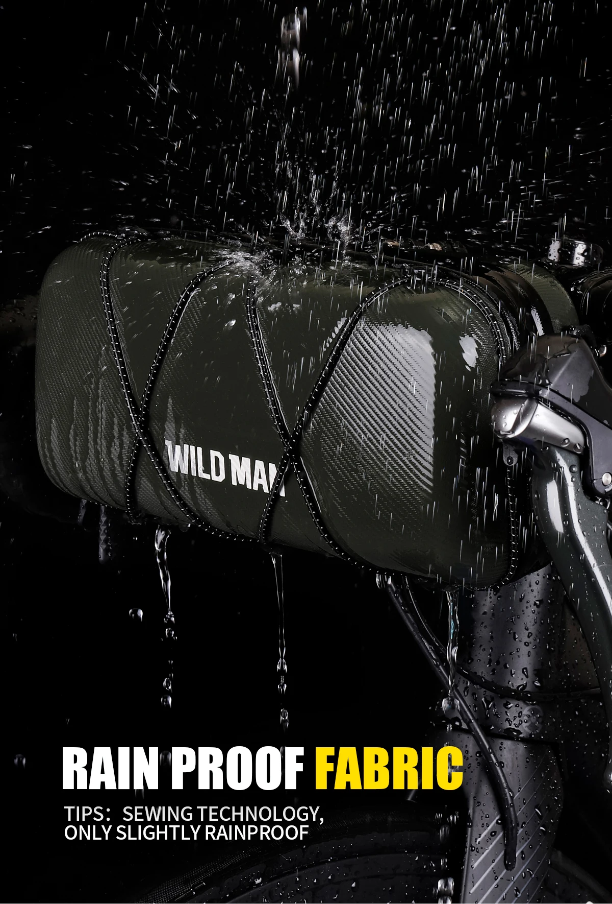 WILD MAN BBG154 Fahrrad Lenkertasche EVA Hartschale Regenschutz Aufbewahrung kleiner Zubehörteile – Detail 11