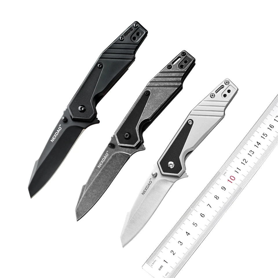 Nexdao Folding Knife High Hardness Tactical Survival Knife Outdoor Self-defense Knife Hiking Hunting Pocket Knife Camping EDC