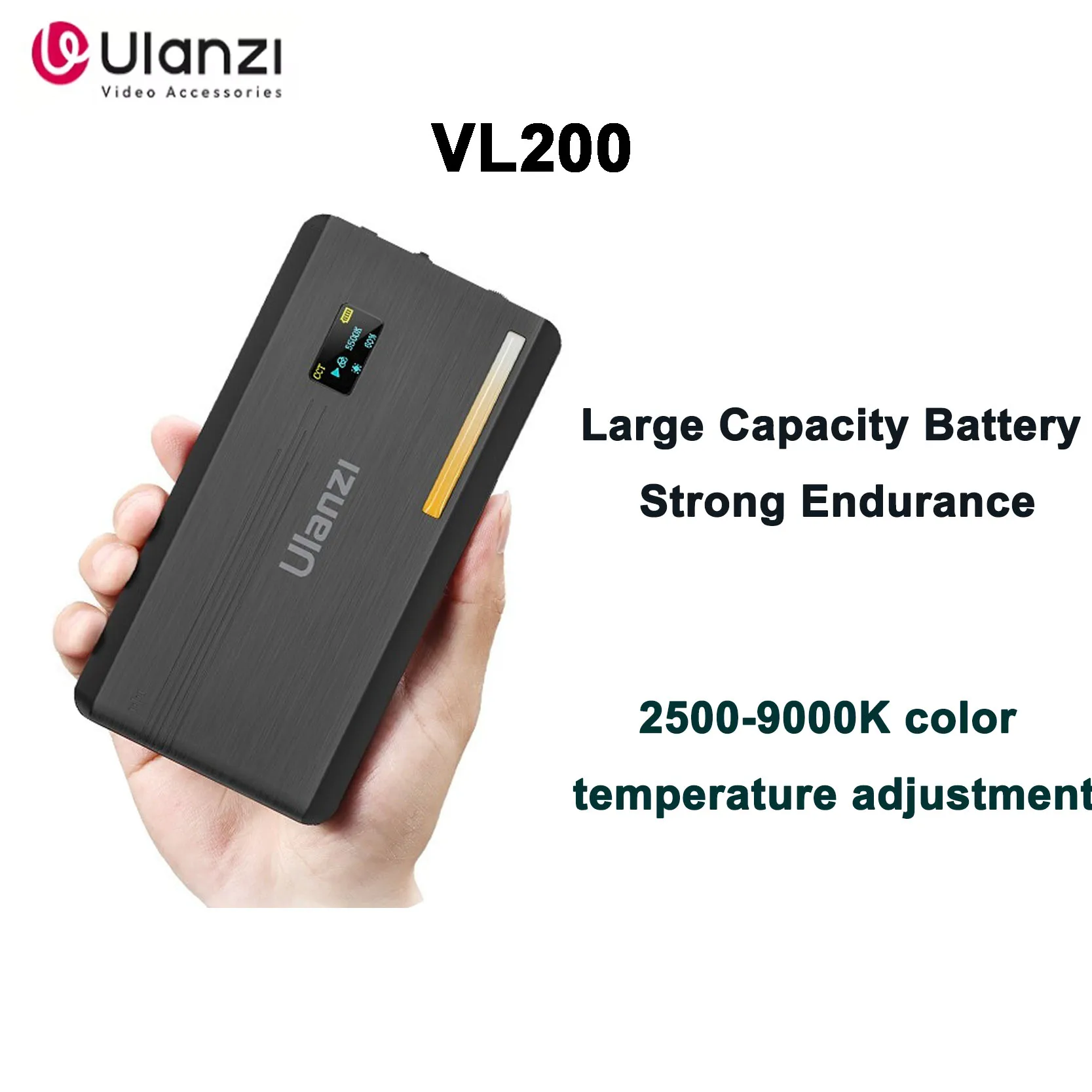 

Оригинальный Ulanzi VL200, дополнительный светильник с двойной цветовой температурой, светодиодная лампа для фотосъемки, портативный мягкий свет, прямая трансляция