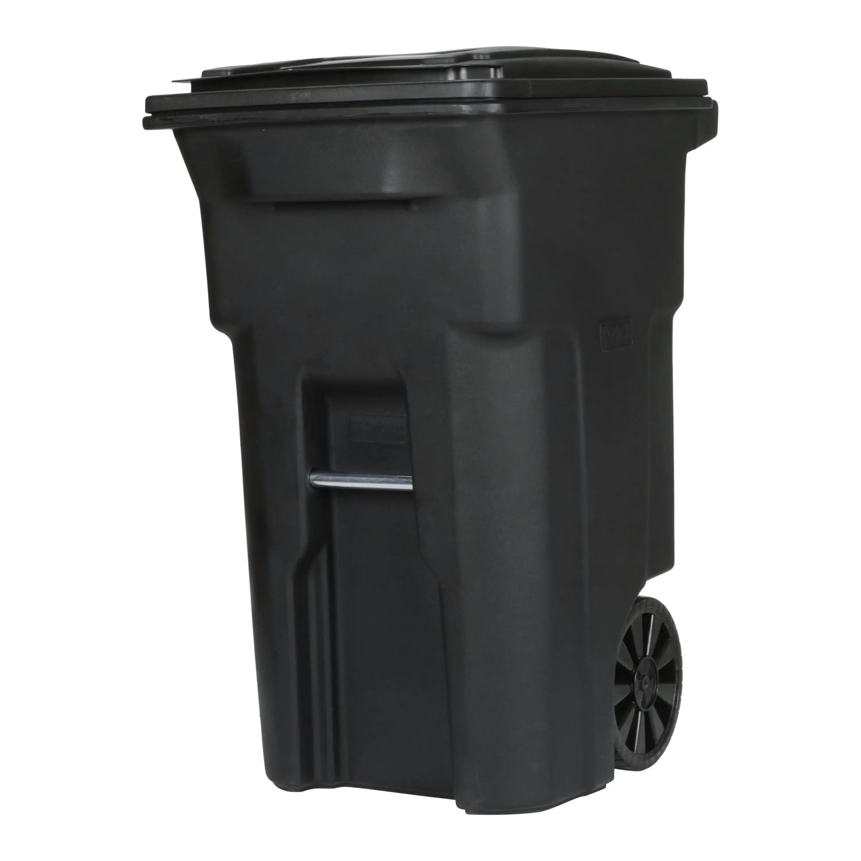 

64 gallon black garbage can with wheels and lid Durable garbage can Suitable environment Kitchen, parking lot, school