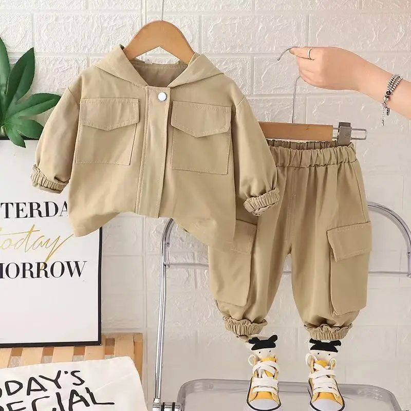 

Spring Autumn Baby Boys Clothes Suit Outfit Sets Baby Boys Shirts+ Pants Sets Two-piece Set Children's Set 2-7Years Kids Outfits