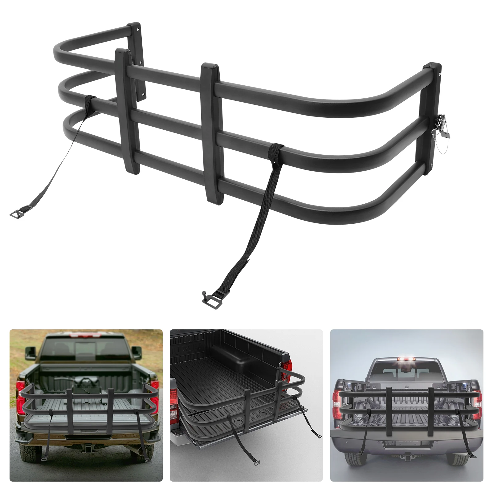 

Truck Bed Extender 122-155cm Adjustable Length Truck Bed Extender Universal Truck Bed Extender Fit Small/Medium Sized Trucks