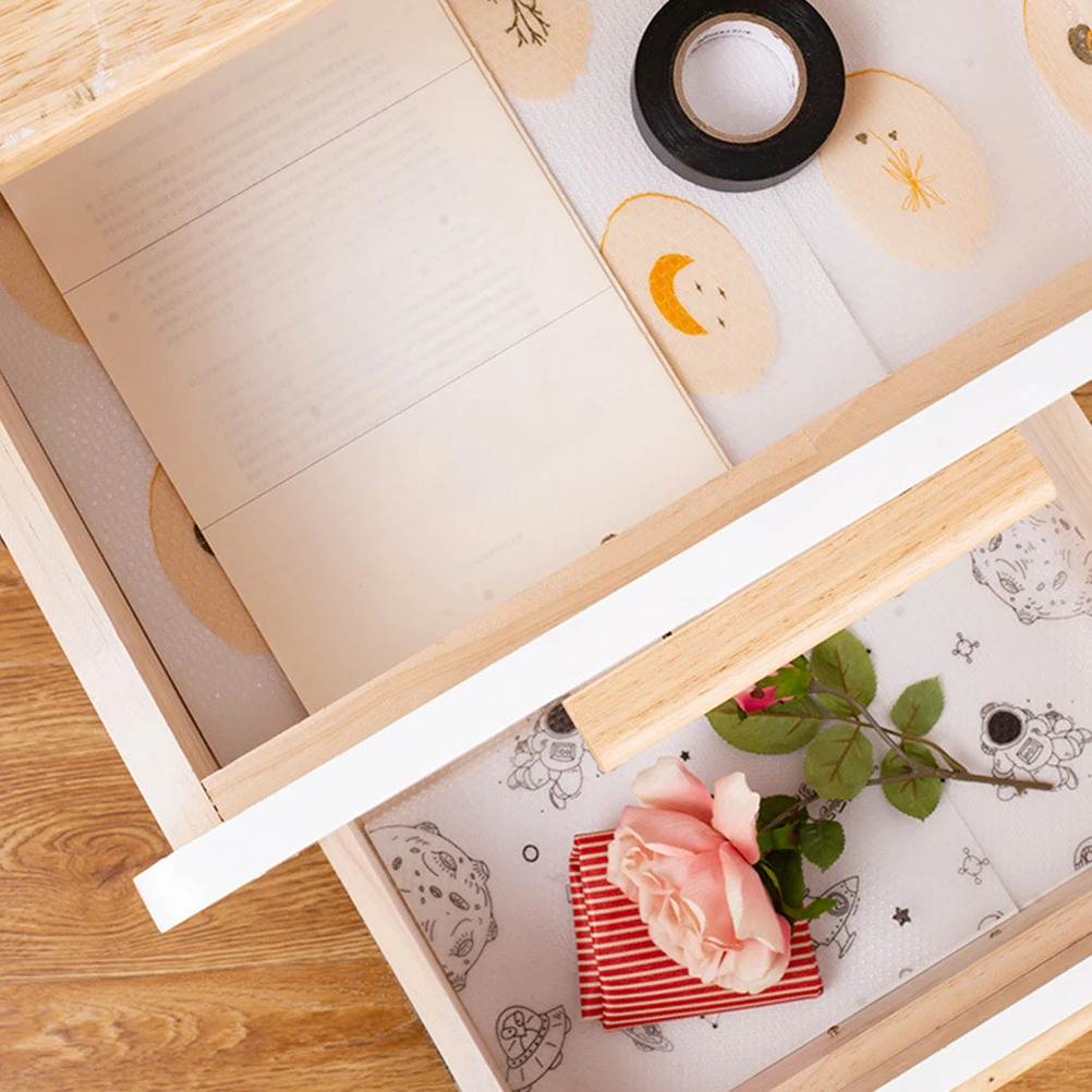 

1 Roll Non Adhesive Shelf Liner Drawer Cabinet Cupboard Fridge Organizer Eva Material Dirt Resistant Cuttable Reusable Kitchen