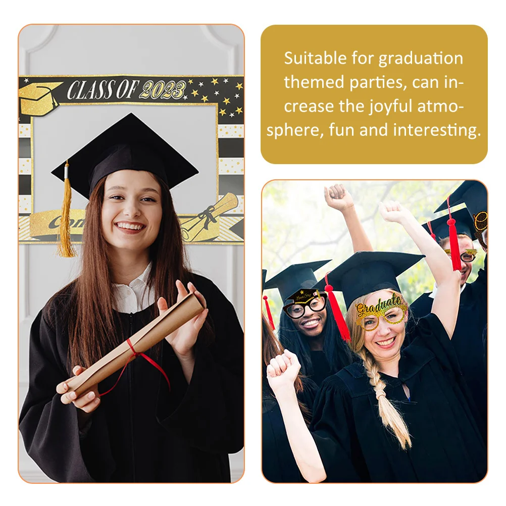 

Graduation Paper Glasses Photo Props 2023 Party Supplies Eyewear Frames for Themed Parties Costumes Cosplay Gatherings