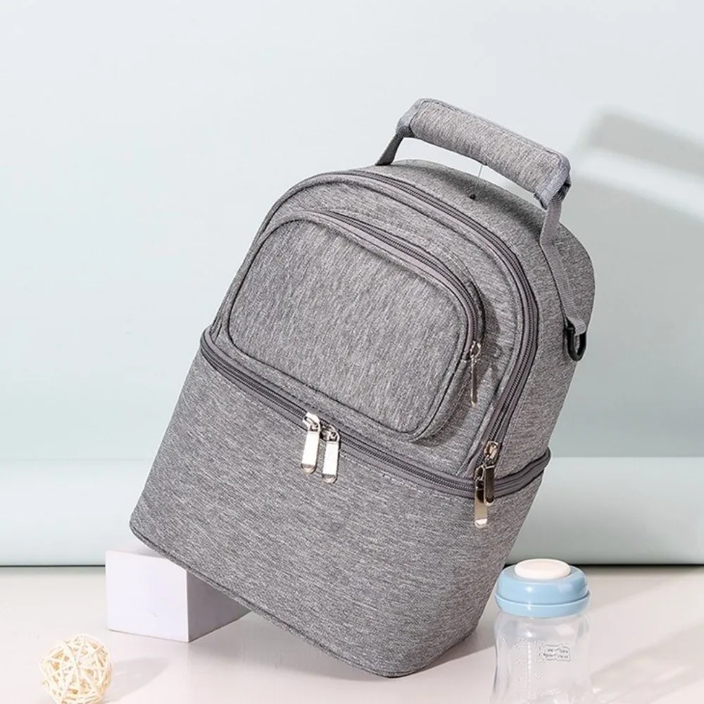 

Large Capacity Maternity Backpack Double Layer Insulation Material Baby Food Backpack Fresh Preservation Handbag Style