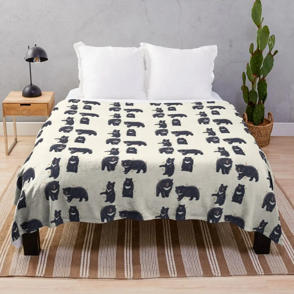 

Moon bear pack Throw Blanket Soft Plush Blanket as Housewarming Gift