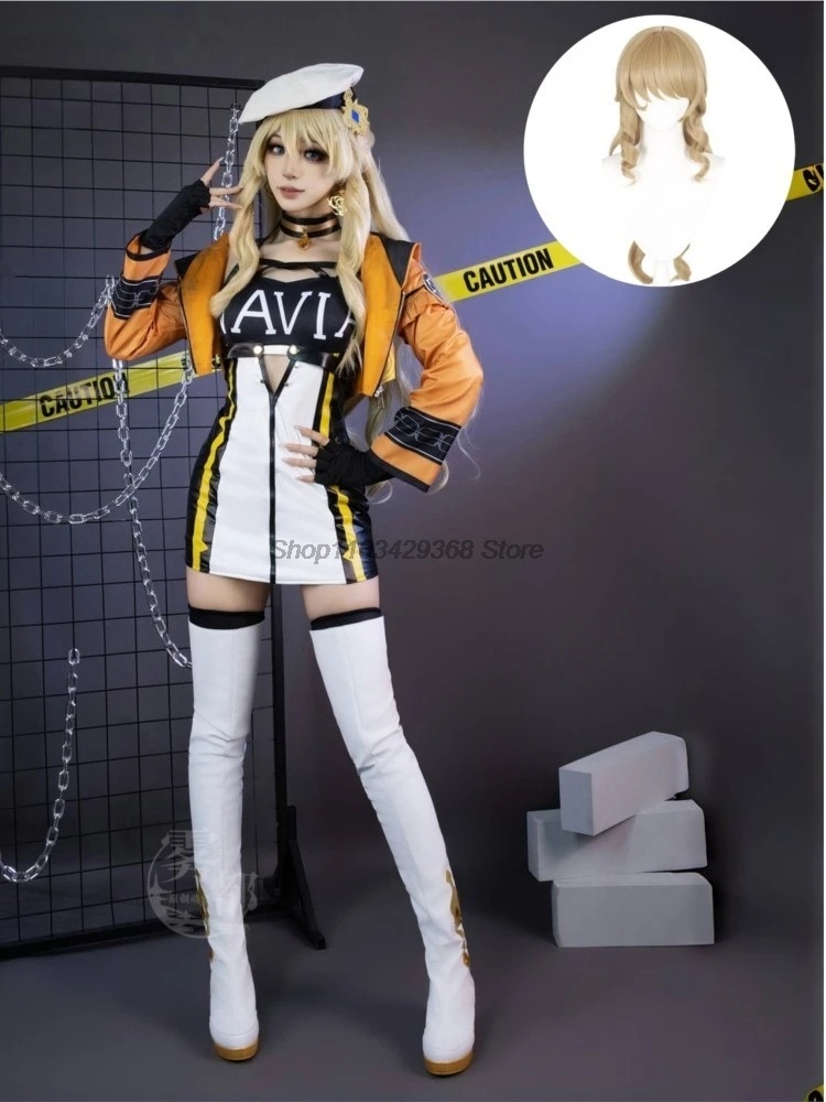 Instock Genshin Impact Exclusive Fanart Racing Navia Casual Outfit Cosplay Costume  Halloween Costumes