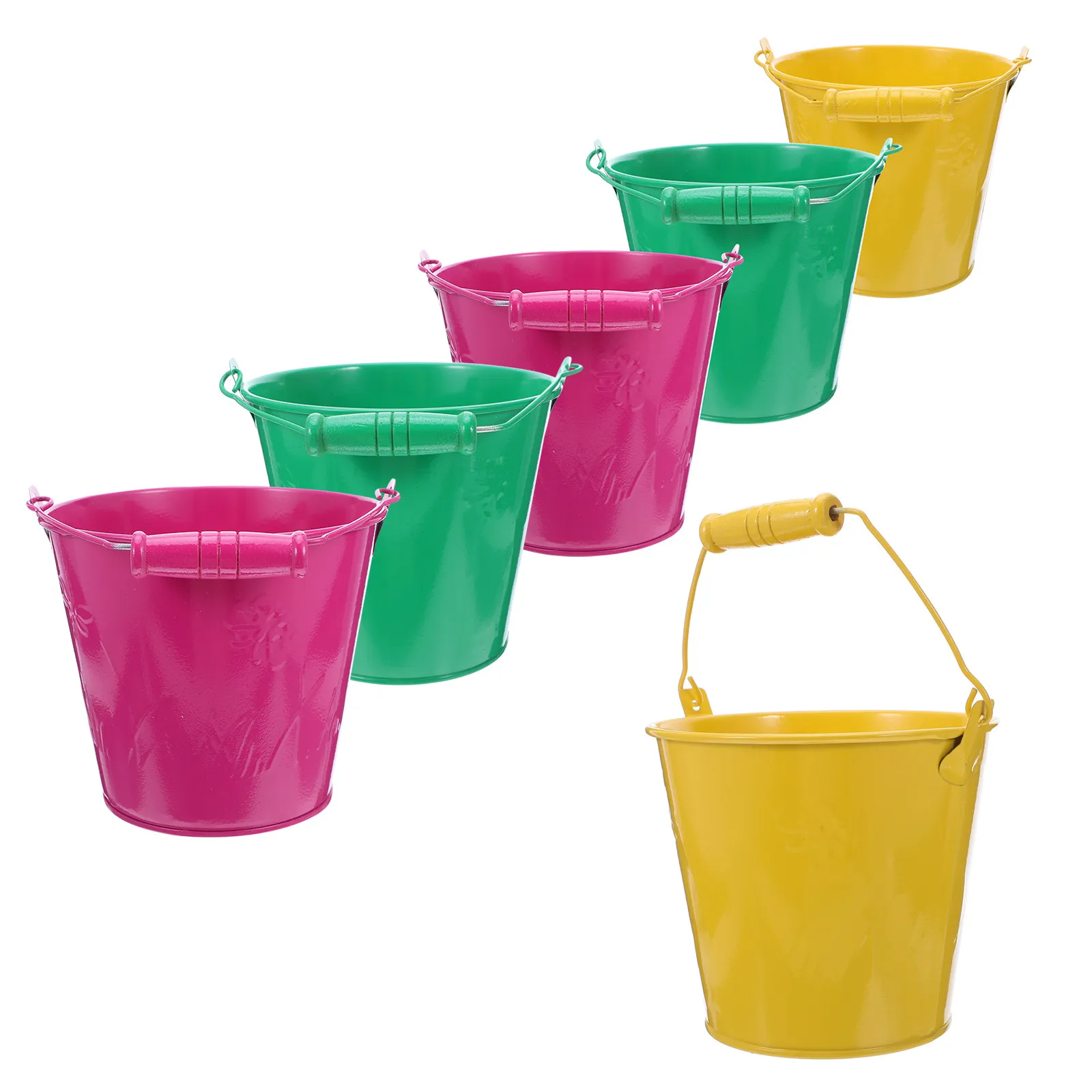 

Набор из 6 пляжных ведерок для создания песочных фигурок и игр с водой, для малышей и детей, развивающий творческие способности, распознавание цветов и воображение