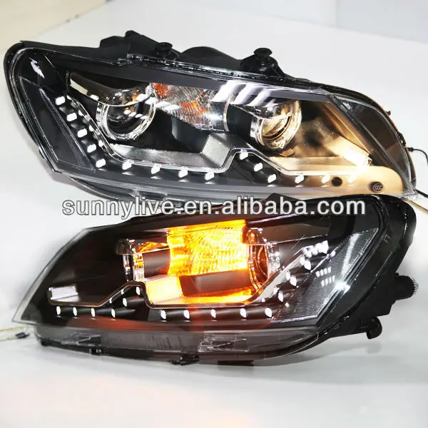 

For VW Passat B7 LED Head Lamp with DRL No Angel Eyes V4