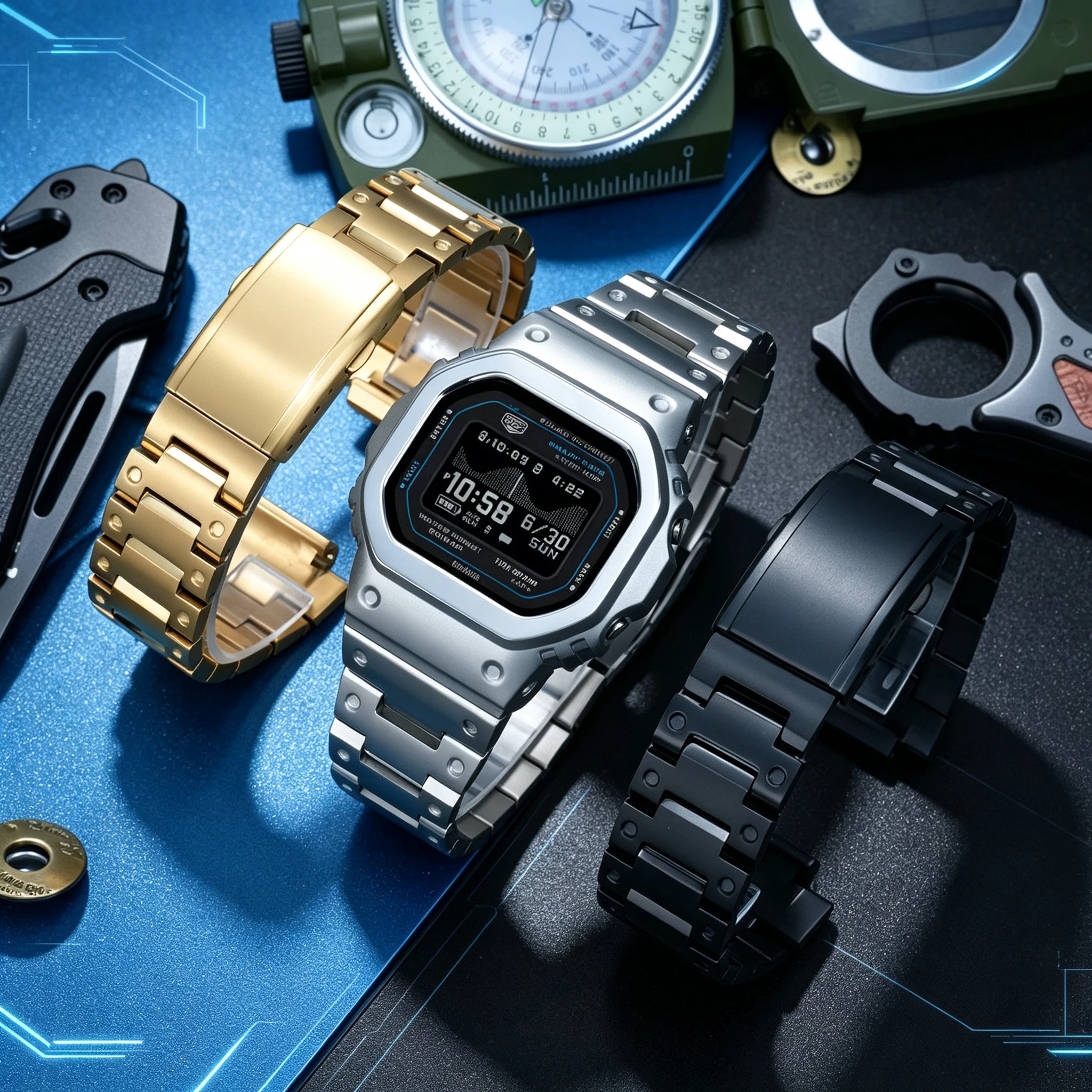For Casio GBX‑H5600 G‑SHOCK Watch Mod Kit Ultralight Titanium Alloy Case Strap Shell Metal Bracelet Modified Replacement Parts