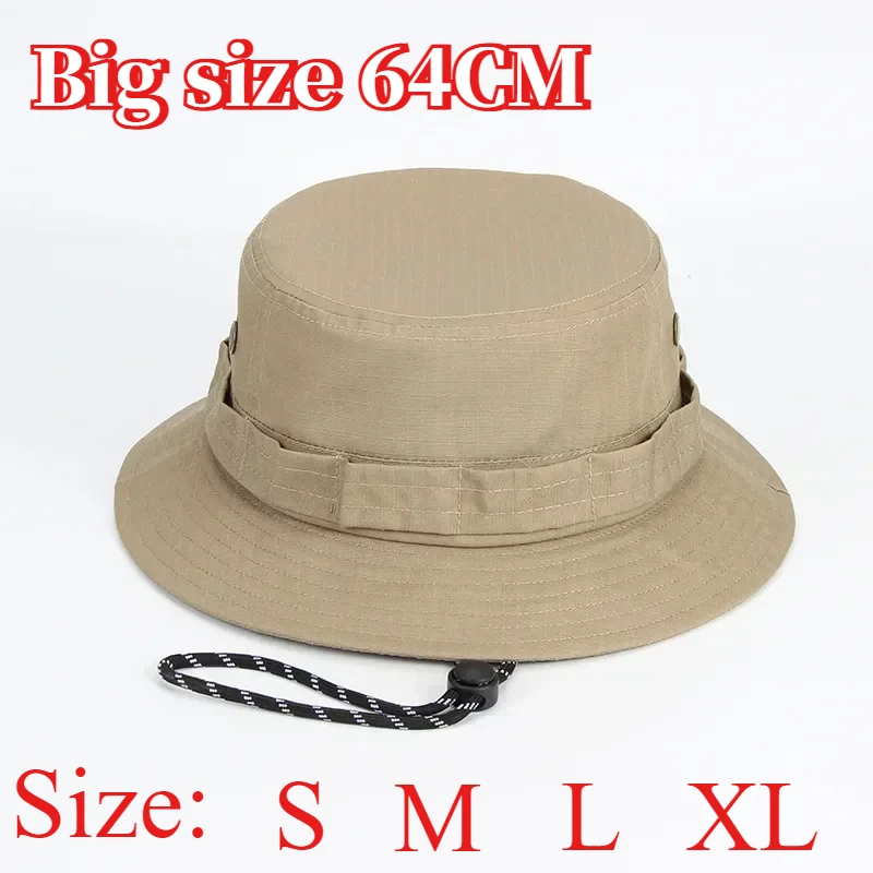 aliexpress fishing hat collapsible Fisherman Hat Big Head Fishing Hats Big Size Men'swindproof Sun Hat Women's Bucket  Hats Buni