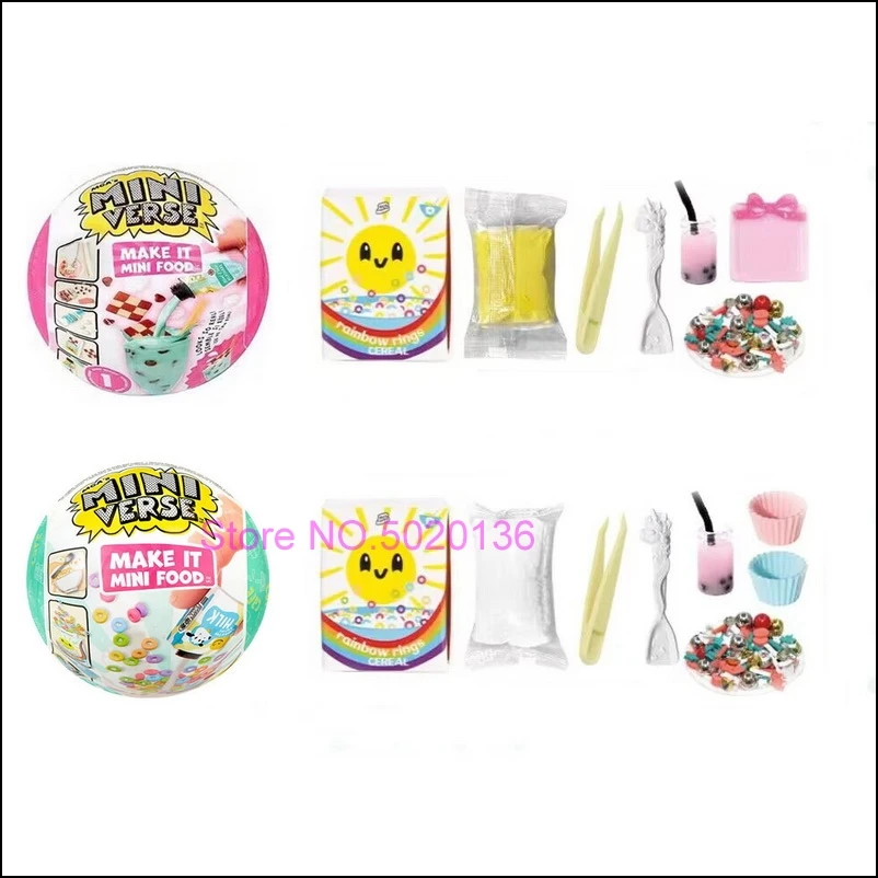 ليست أصلية Miniverse Make It Mini Food Cafe Series 1 مقتنيات صغيرة، تغليف أعمى، DIY، لعب الراتنج، أدوات تخزين