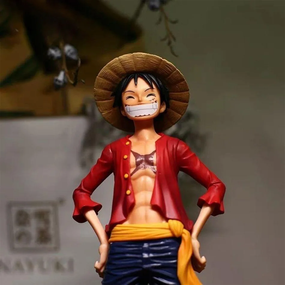 One Piece Luffy Smiley-Gesicht PVC-Modell Ornament Austauschbare Handgefertigte D-Mengqi Weihnachtsdekoration Geschenk