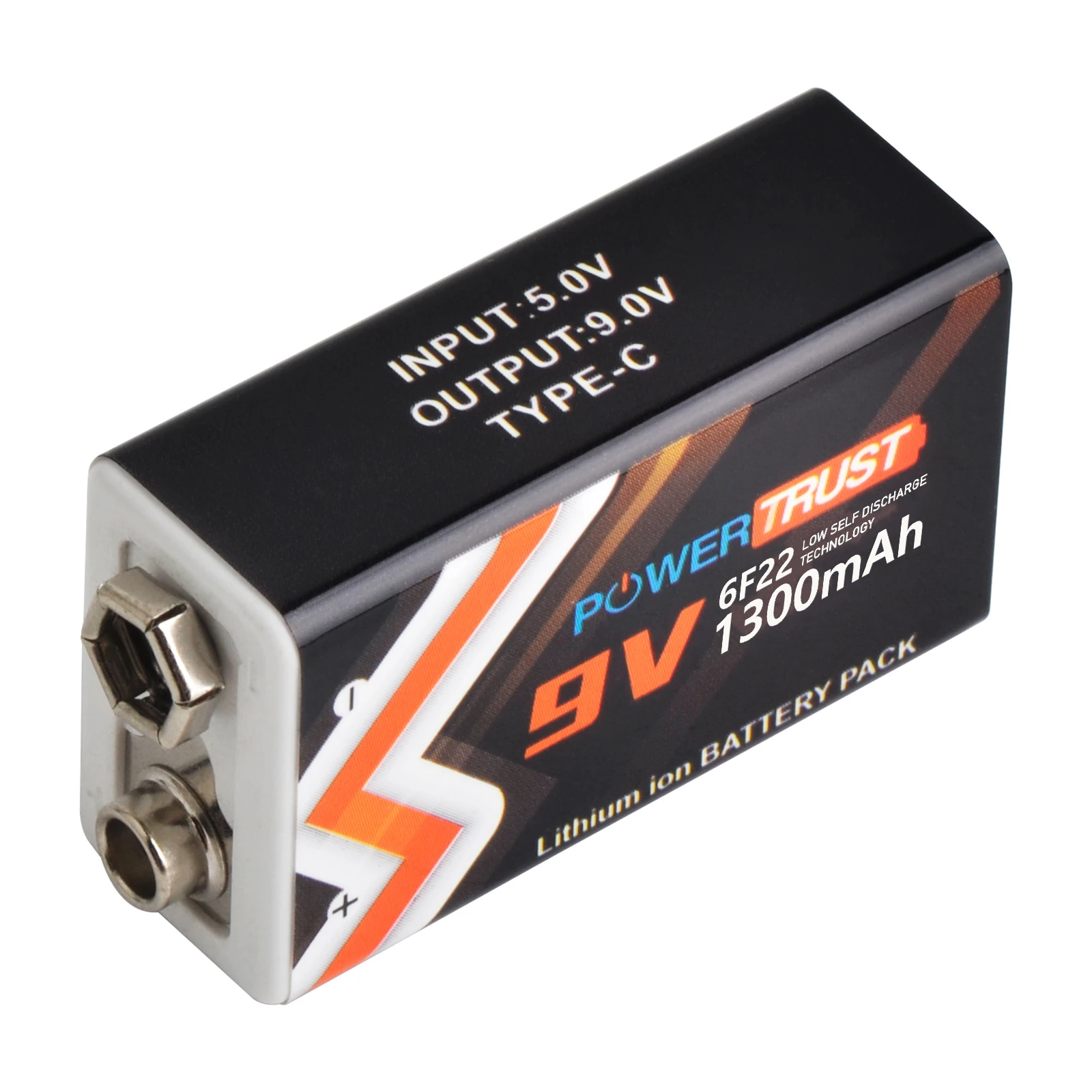 1300mAh USB 9V Li-ion Battery USB-C for RC Helicopeter Model Multimeter Toy