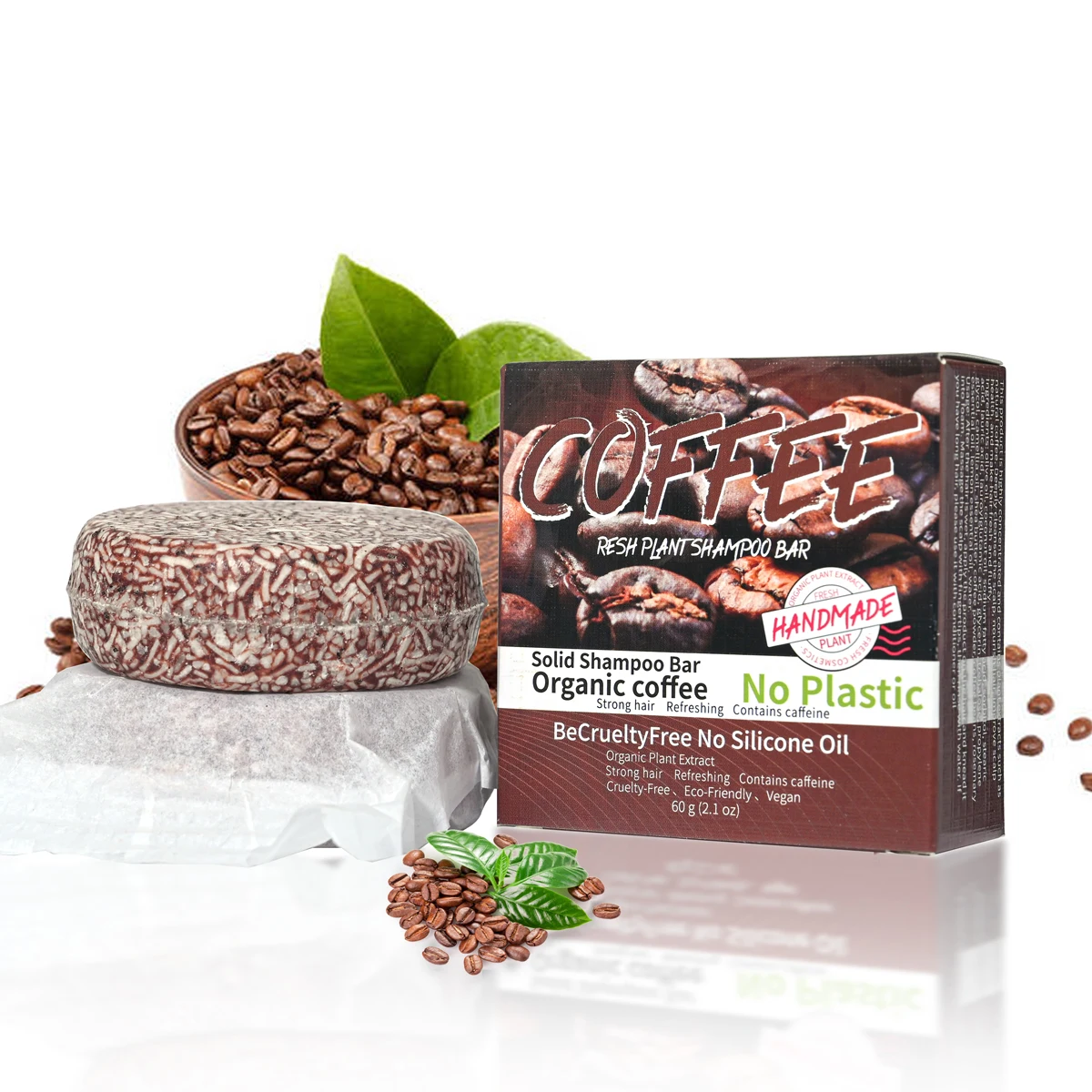 J + 60 جرام شامبو قهوة صلب مرطب للتنظيف وإزالة التلوث والتحكم في الزيوت وإزالة القشرة وصابون العناية بالشعر