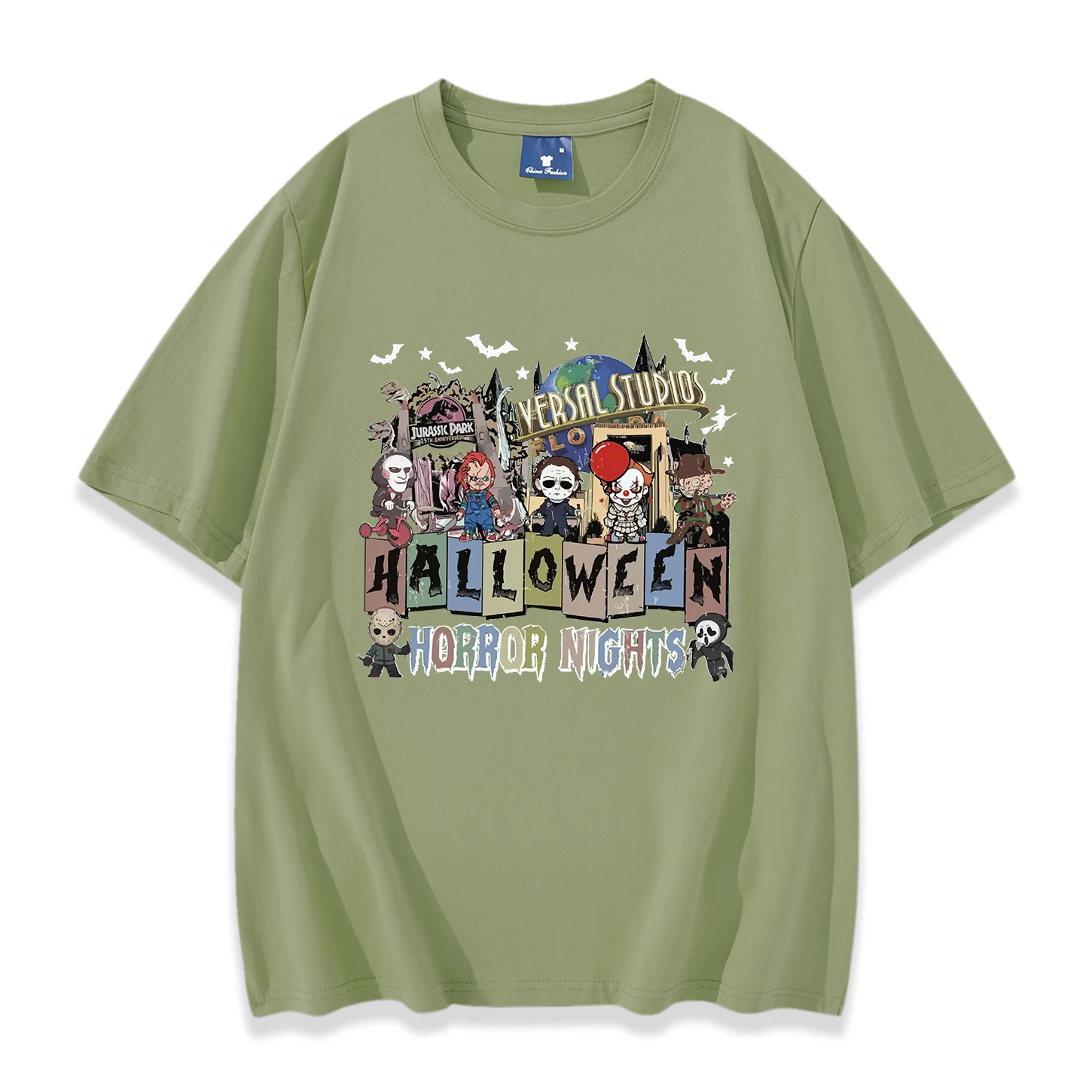 قميص شخصيات فيلم الرعب قميص حفلة الهالوين قميص موسم مخيف للنساء والرجال بأكمام قصيرة ملابس الشارع الشهير الهيب هوب