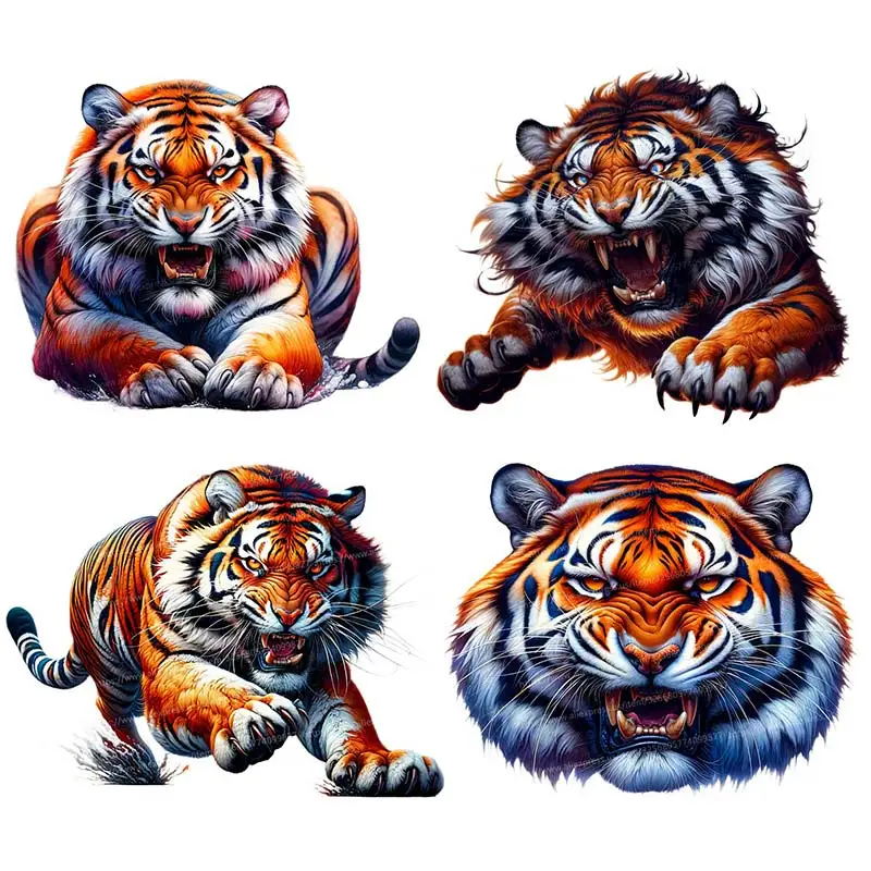 Car Sticker Ferocious Tiger Vinyl Decal Waterproof Rear Window Motorcycle Camper Bumper Truck Laptop Decoration SH591