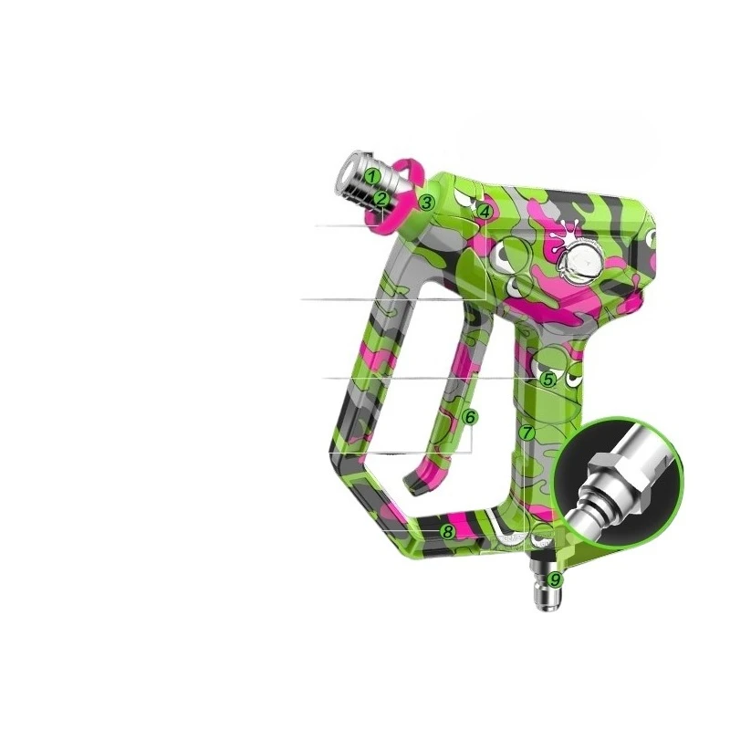 

G19 fine protection short gun handle high pressure car washing machine quick plug water gun grab rod household cleaning machine