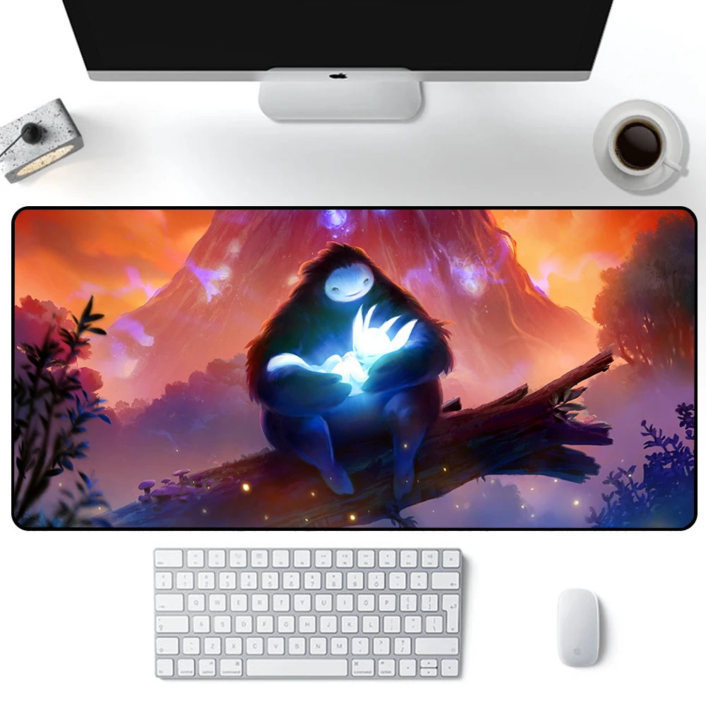 Ori e a floresta cega mouse pad grande gamer mousepad computador xxl tapete do mouse teclado tapete de mesa portátil mausepad