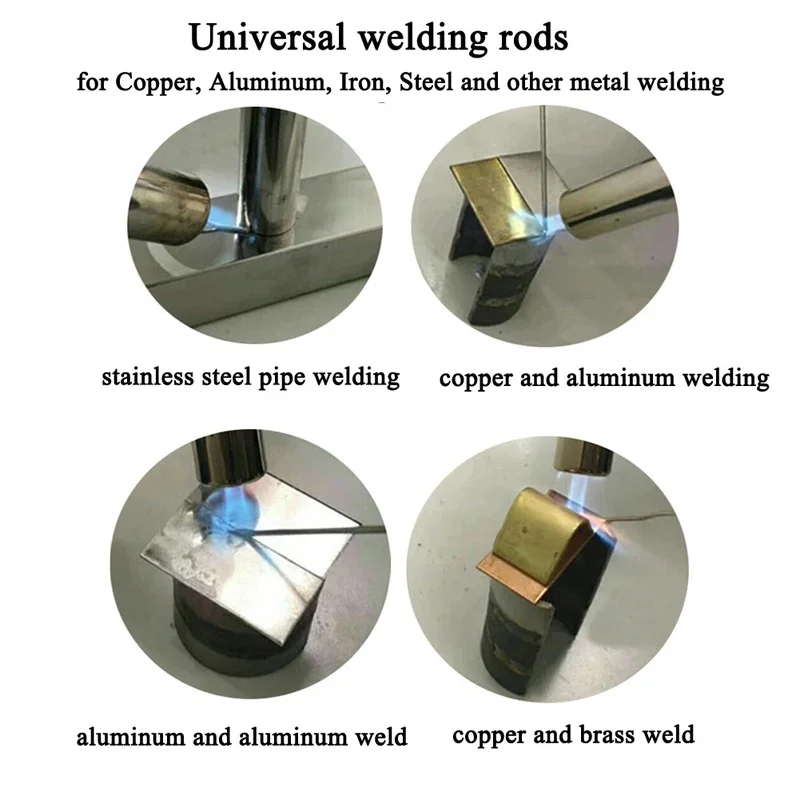 5/10pcs Universal Low Temperature Easy Melt  Welding Rod Copper Aluminum Iron Stainless Steel Cored Welding Rod Wire Electrode