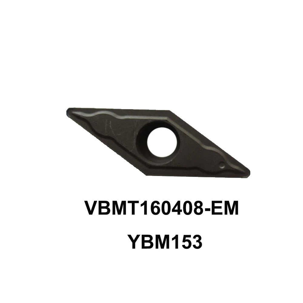 VBMT VBMT160408-EM YBG205 YBM153 10 قطع/مجموعة VBMT160408 EM معالجة إدراجات كربيد للصلب