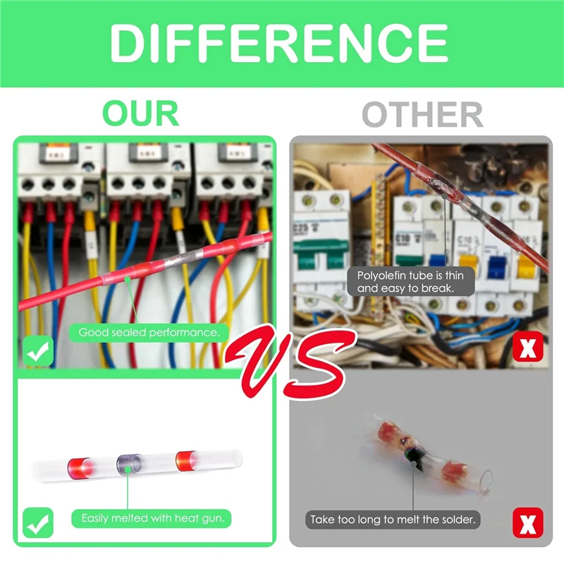 

LICE-Solder Seal Wire Connectors With Heat Shrink Waterproof Electrical Docking Joints For Sealing Wire Connections Terminal 400