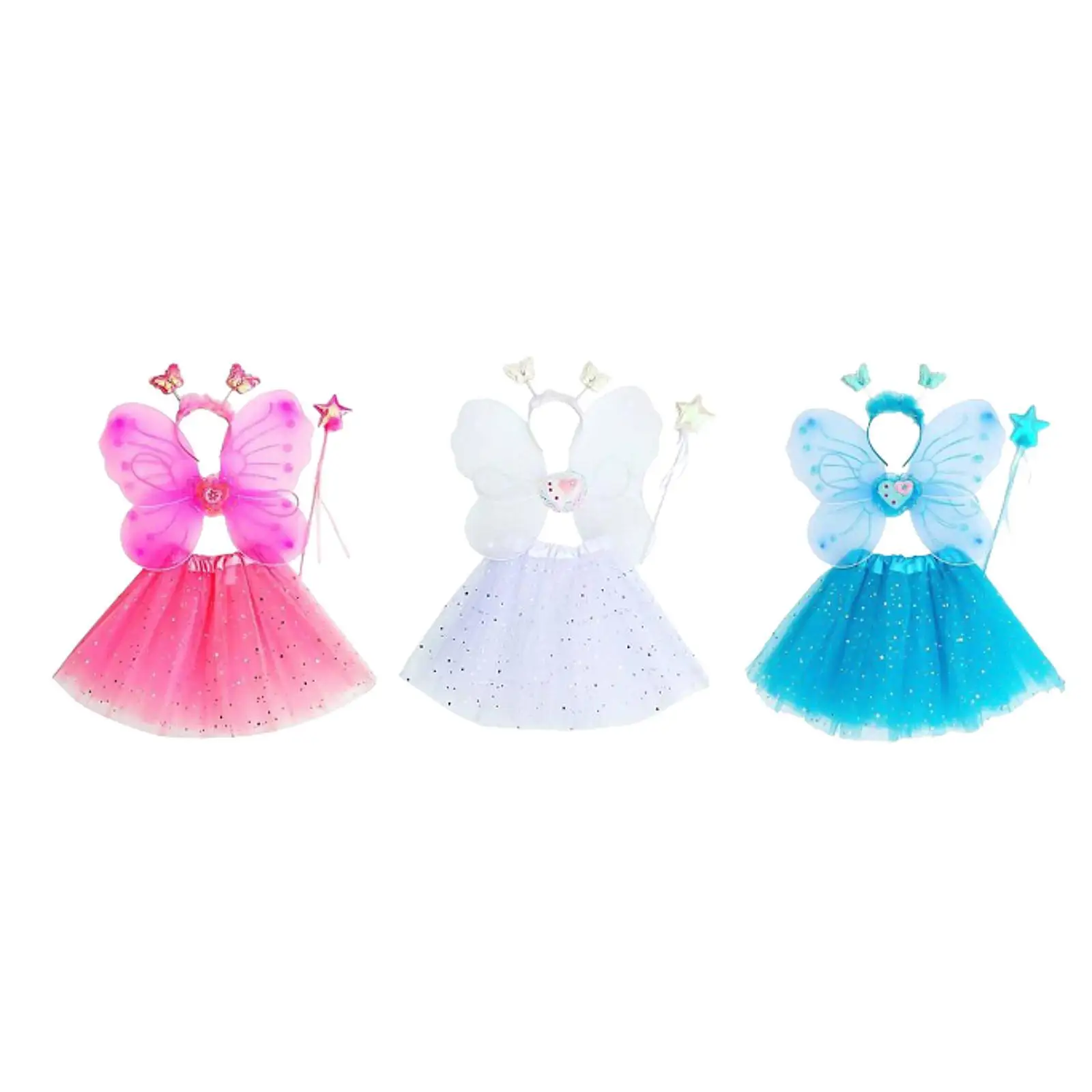 Tutu Costume Dress Set 4Pcs/Set Lightweight Stylish Fancy Dress Princess Costume