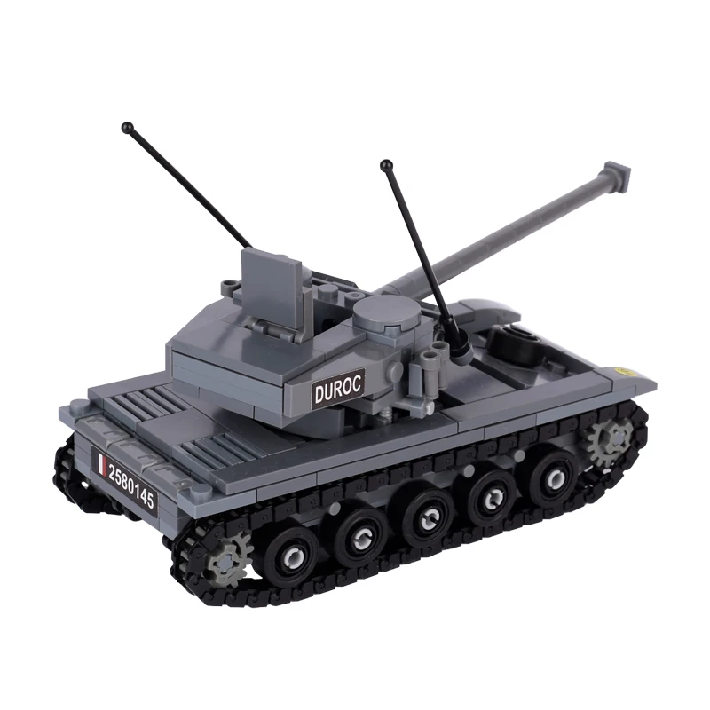 Militar França Soldados Veículo AMX 13 Tanque leve Blocos de Construção Figuras Acessórios Arma 98k WW2 Car Models Brick Toys