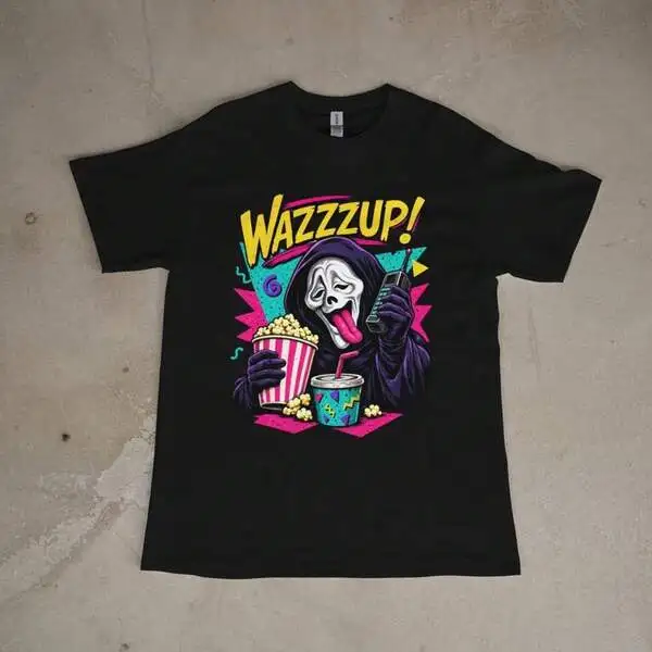 Scary Movie Wazzzup Shirt Custom,Summer ,Graphic Tee Men,Couple Matching Outfits,Band T Shirts,Summerween